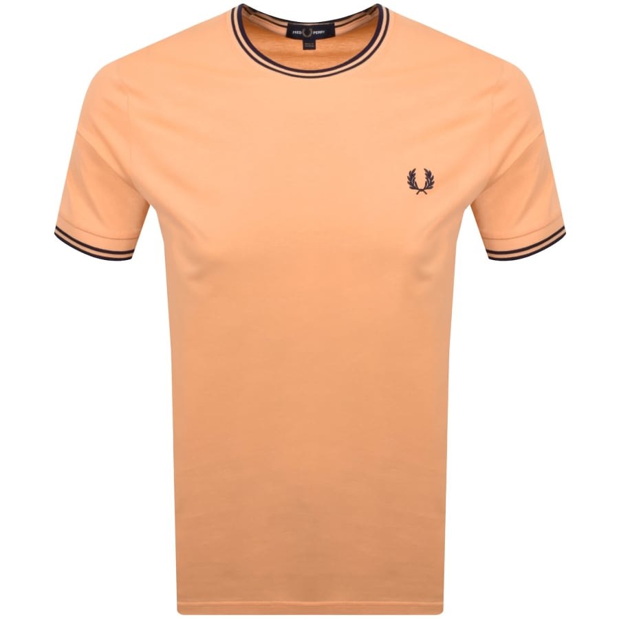 Fred Perry Twin Tipped T Shirt Orange | Mainline Menswear ca Fred Perry Twin Tipped T Shirt Orange | Mainline Menswear ca